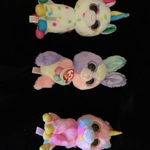 Tyco Beanie Boo’s - Harmonie, Bloom and Fantasia.